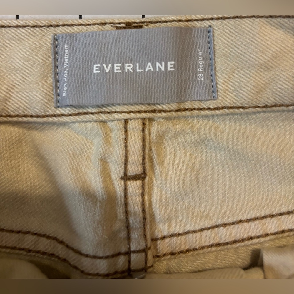 NWOT Everlane Women’s Size 28 Regular Pure Clay Ecru High Rise Jeans - Picture 3 of 12